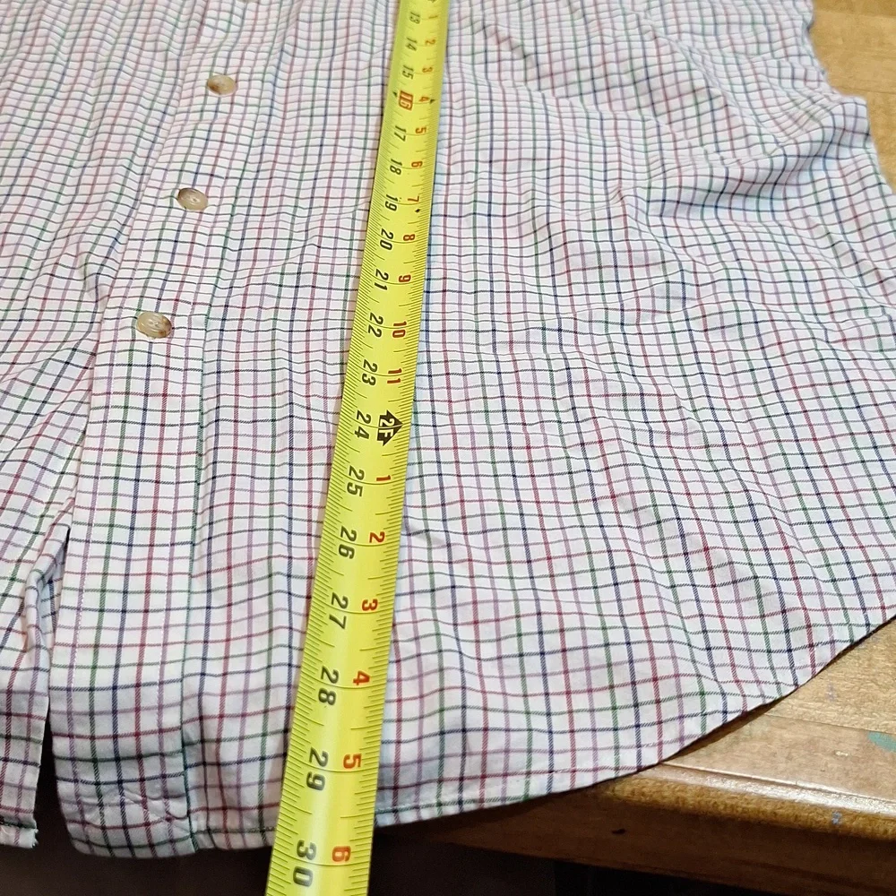 Polo Ralph Lauren Pink Green Red Plaid 100% Cotton Longsleeve Button Up Shirt Lg